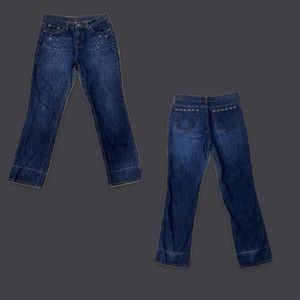 Y2k Rhinestone Bootcut Jeans Size 10